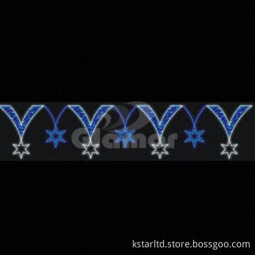 LED Christmas Light Across Street Motif with Strong Iron Frame and LED
